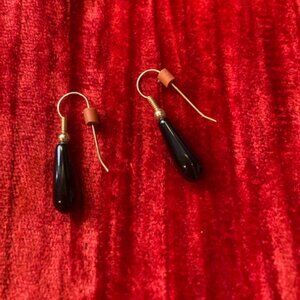 Black Coral Drop Earring